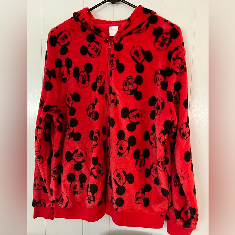 Mickey Mouse red velour jacket NWOT
